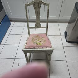 1900s FRENCH VICTORIAN VINTAGE ROCKING CHAIR