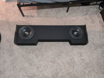 Dual Skar Subwoofers in Under-Seat Truck Box Enclosure
