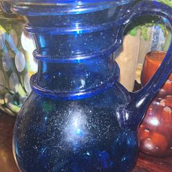 Blue Blown Glass Vase