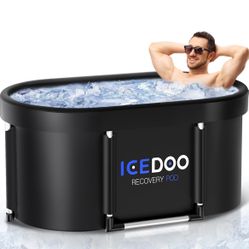 New Upgrade XL 139-Gallon Oval Ice Bath Tub - 6 Layered Portable Bathtub, Drop-In Bathtubs Foldable With Cover Cold Plunge