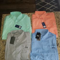 UNDER ARMOUR AND HUK FISHING SHIRTS 