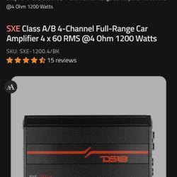 Ds18 W 1200w 4ch Amp