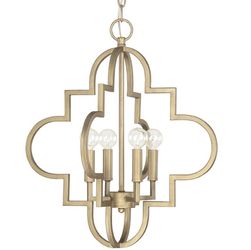 4 Light Gold Chandelier