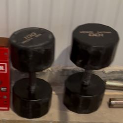 Iron Grip 100lbs Dumbbells
