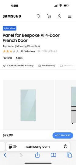 New Samsung Bespoke Upper Panels Morning Blue