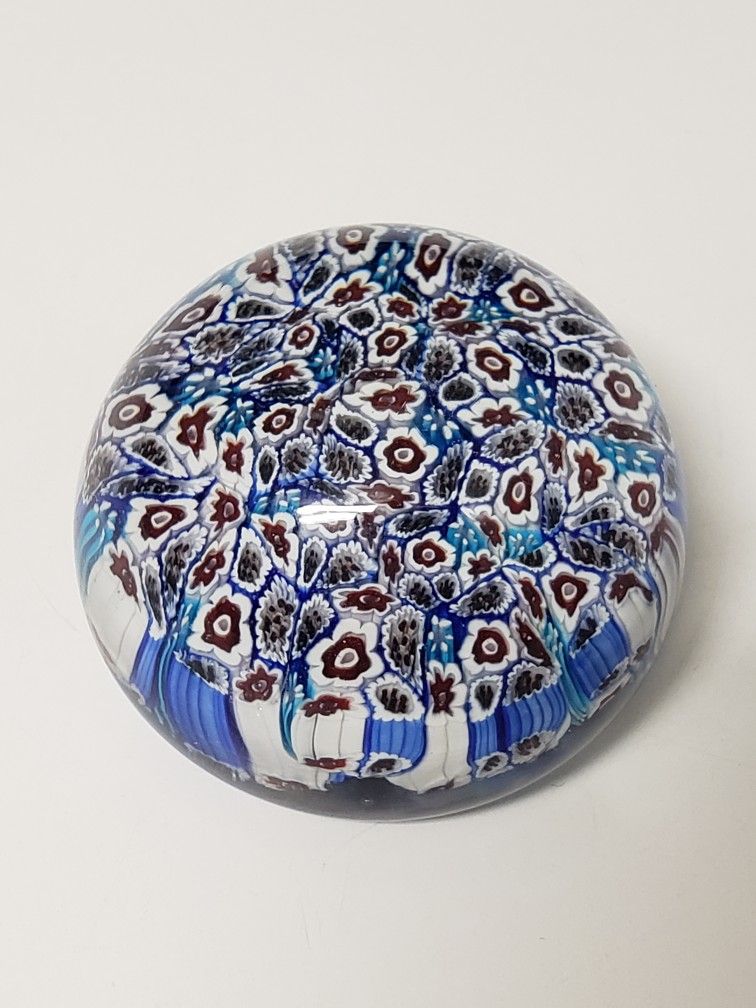 Murano Millefiori Paperweight Marked