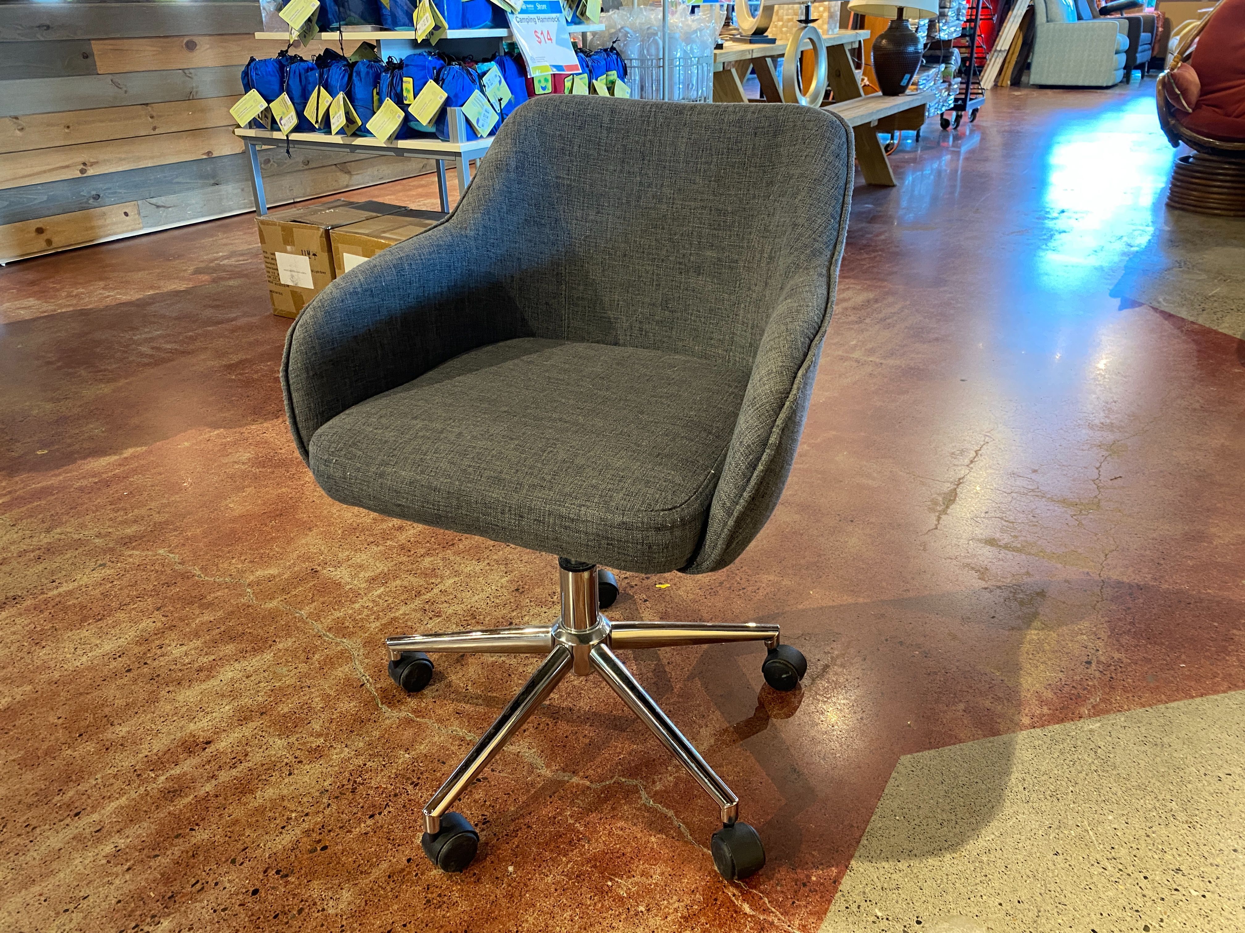 Modern Dark Grey Rolling Office Chair