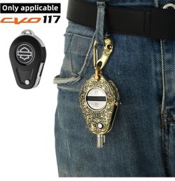 Harley CVO Copper Key Fob Cover, Metal key bag, Harley Motorcycle Key Case (Key Chain Necklace 2 in 1)