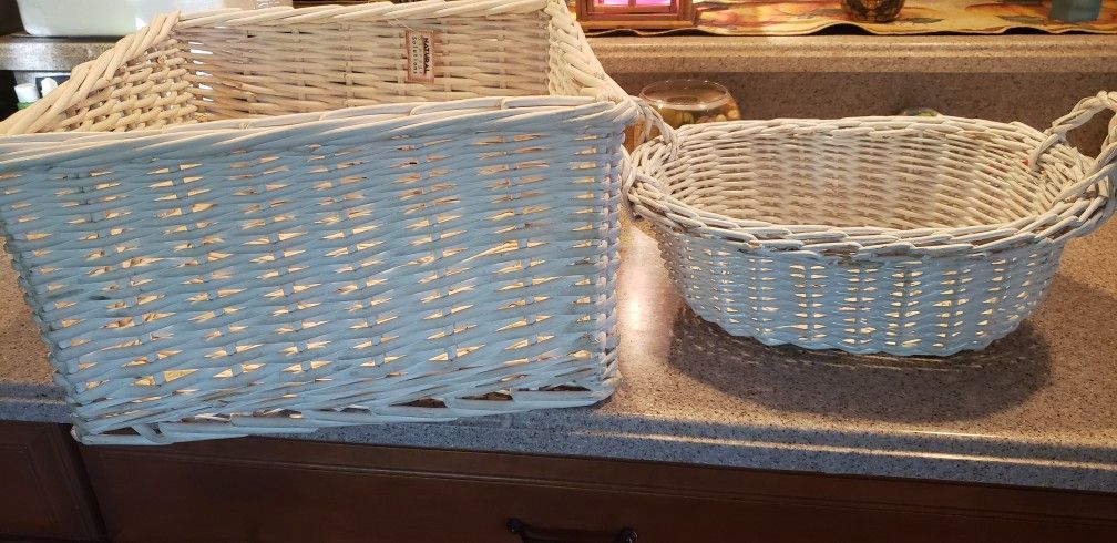 White Wicker Baskets