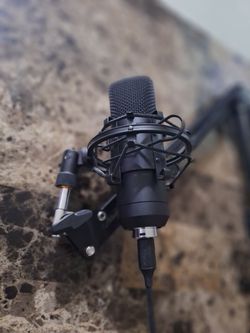 Condenser microphone and boom arm $50