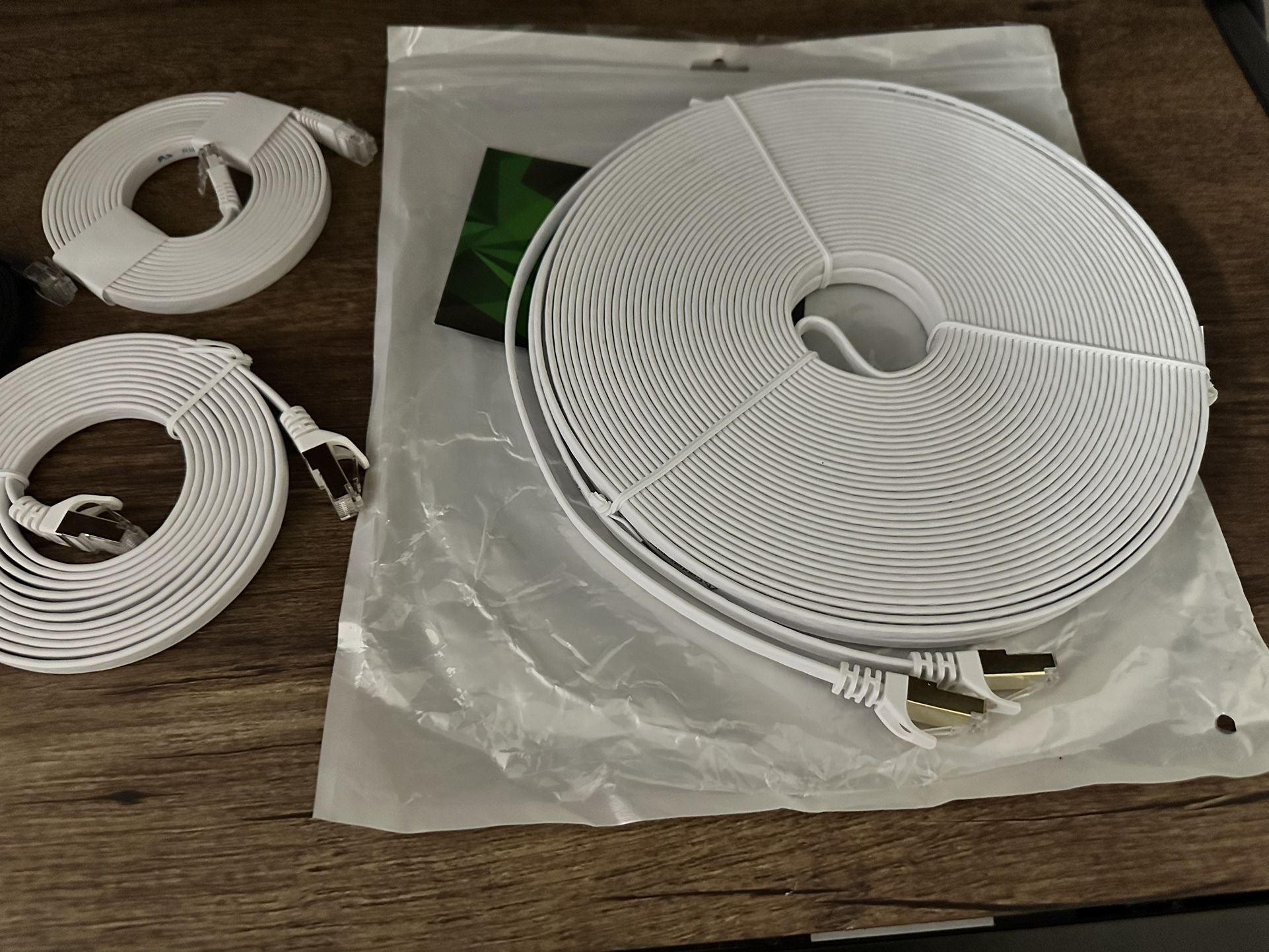 100ft + 10 ft X 2 + 4 3ft Cat 7 Flat Ethernet Cable (Brand New ).