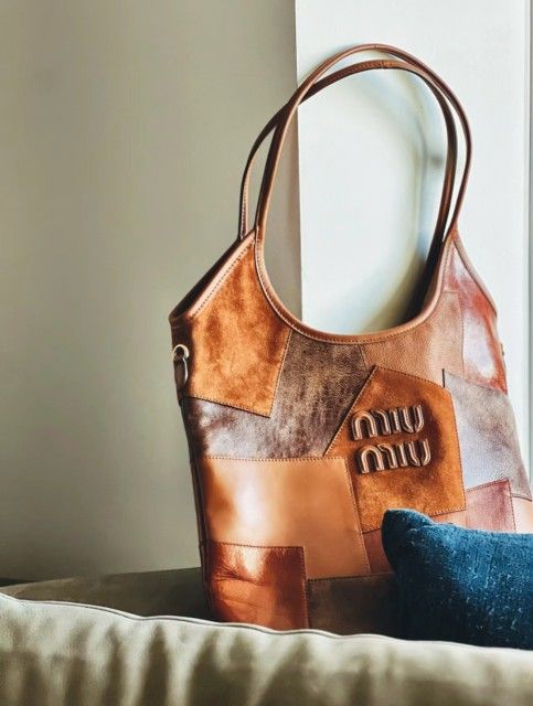 MIU MIU IVY Leather Patchwork Bag