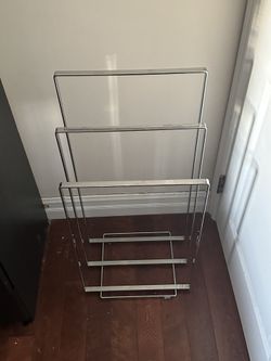 CB2 Chrome Metal Towel Rack