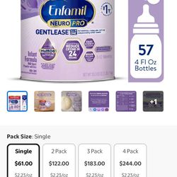 Enfamil Gentle Ease One Large Can One Small 