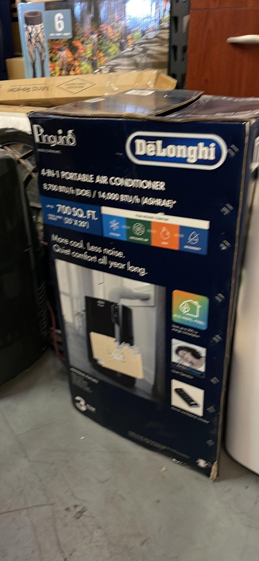 Delonghi 4- In-1 Portable Air Conditioner With HEATING System 14000 BTU
