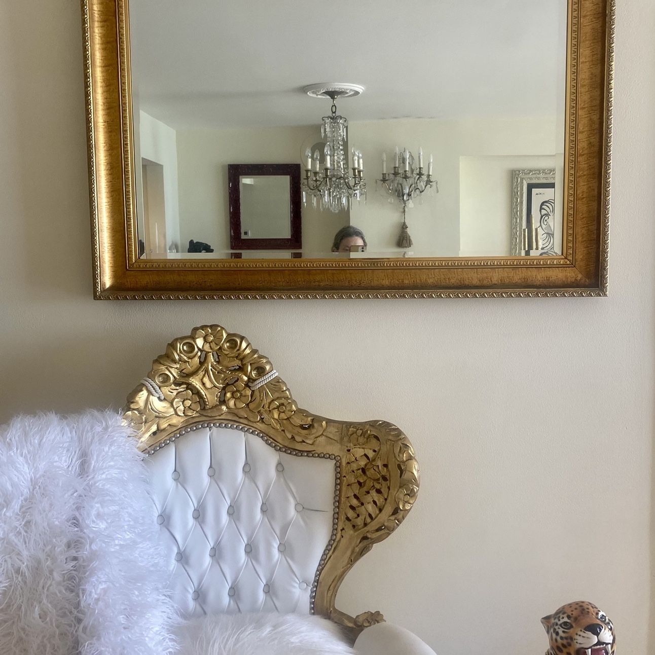 Xtra Big Gold Antique Mirror