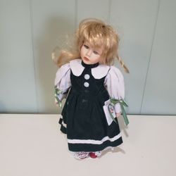 Vintage 14" Porcelain Doll 