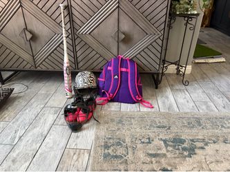 Girls Softball Equipment Bundle – Bat, Helmet, Cleats, Face Mask & Adidas Backpack