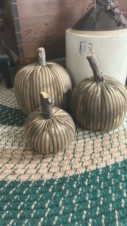 Set of Fabric Pumpkins