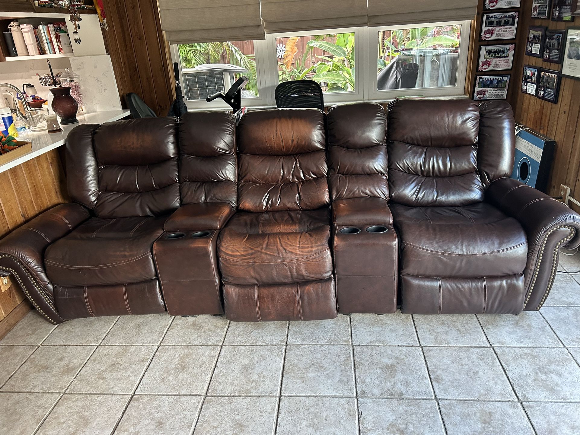 Leather Love Seat/couch….FREE