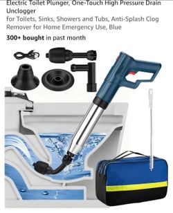 Electric High Pressure Drain Unclogger Plunger Kit
