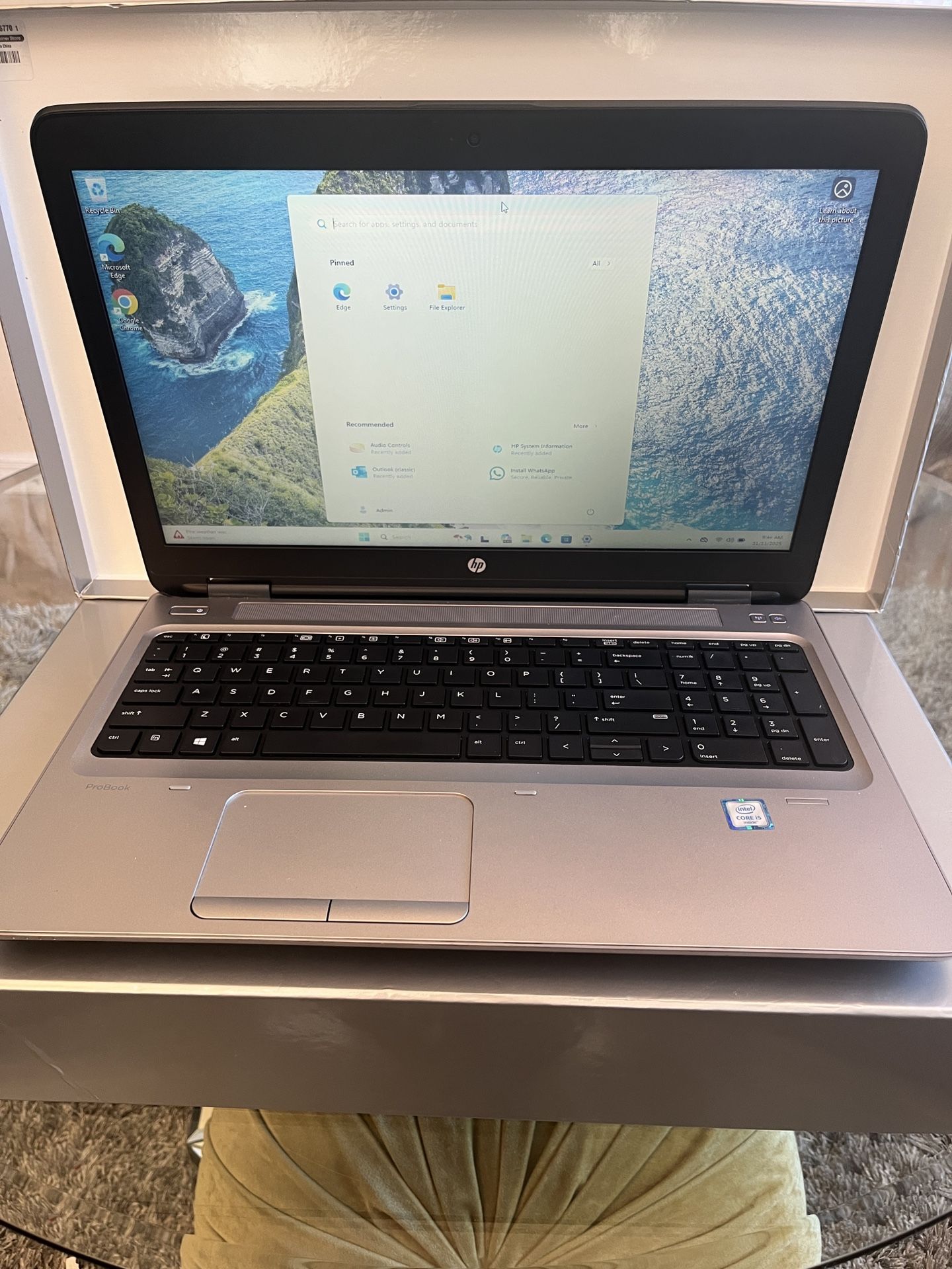 HP ProBook 650 G2 Laptop Notebook 15” Intel i5 128GB SSD 8GB RAM Windows 11 w/ Charger - $140