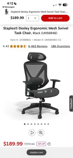 Deluxe ergonomic mesh swivel chair
