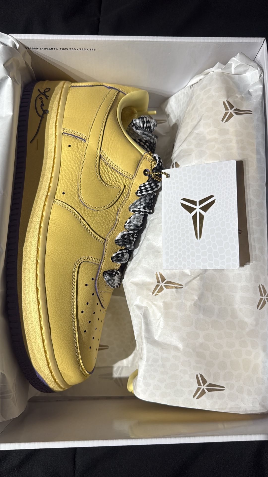 Nike Air Force 1 Protro Kobe Soft Yellow Size 11