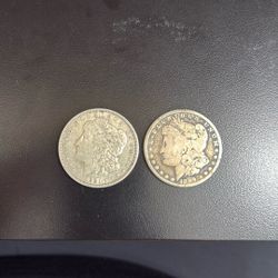 1899 And 1921 Silver Dollars 