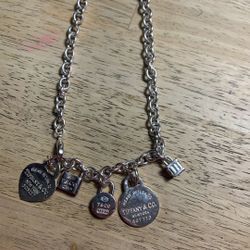 Choker charm necklace, silver 925