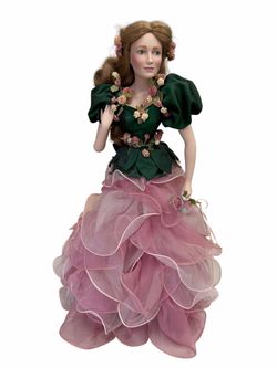 The FRANKLIN MINT HEIRLOOM Doll The Rose Princess Porcelain Joyce Reavey
