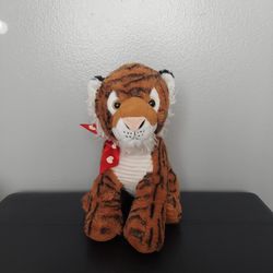 MTY International Tiger Red Bow 15” Tall Zoo Stuffed Animal 