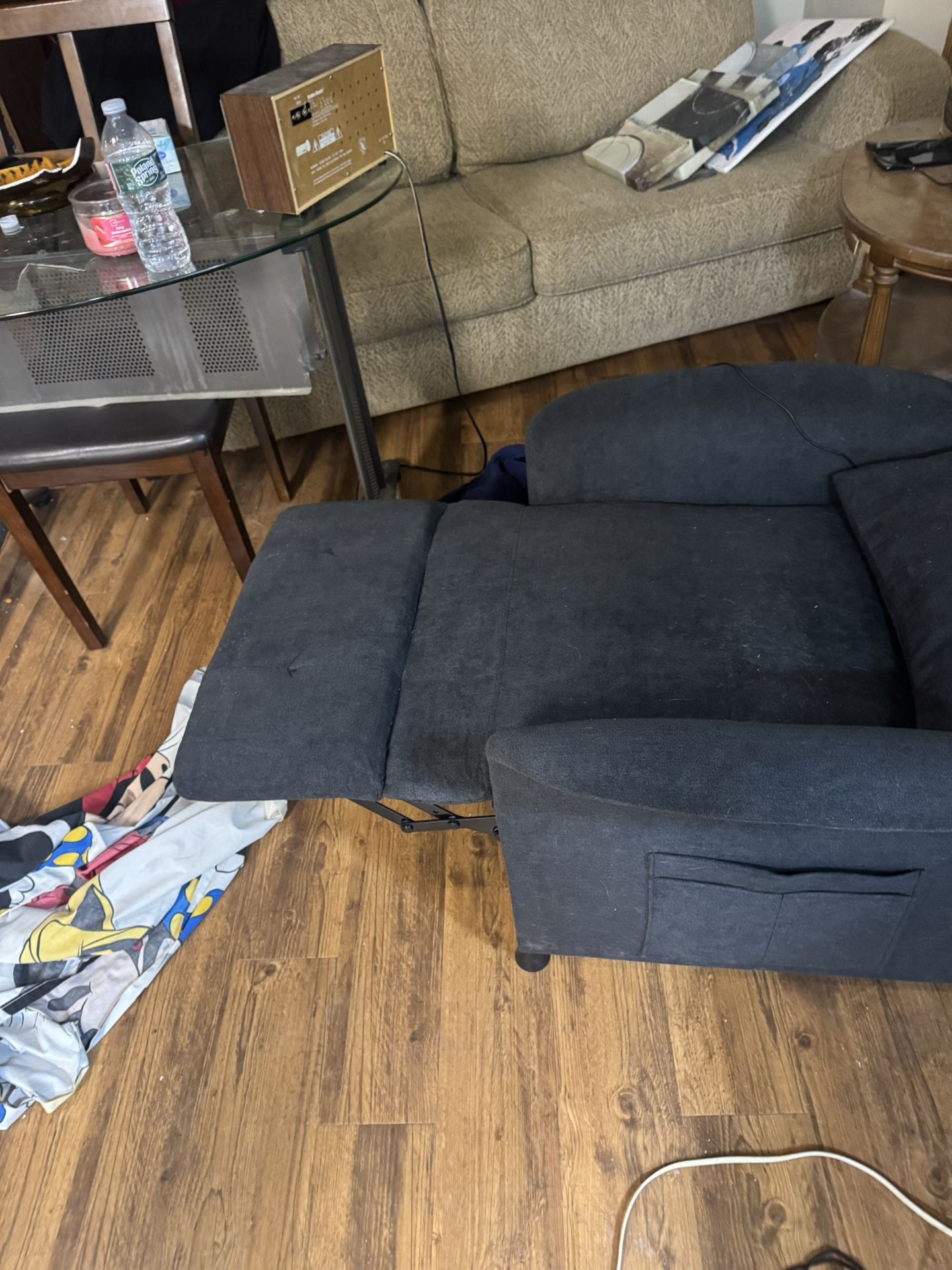 Suede Recliner W/remote