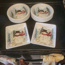 SNOWMAN BOWLS & SERVERS