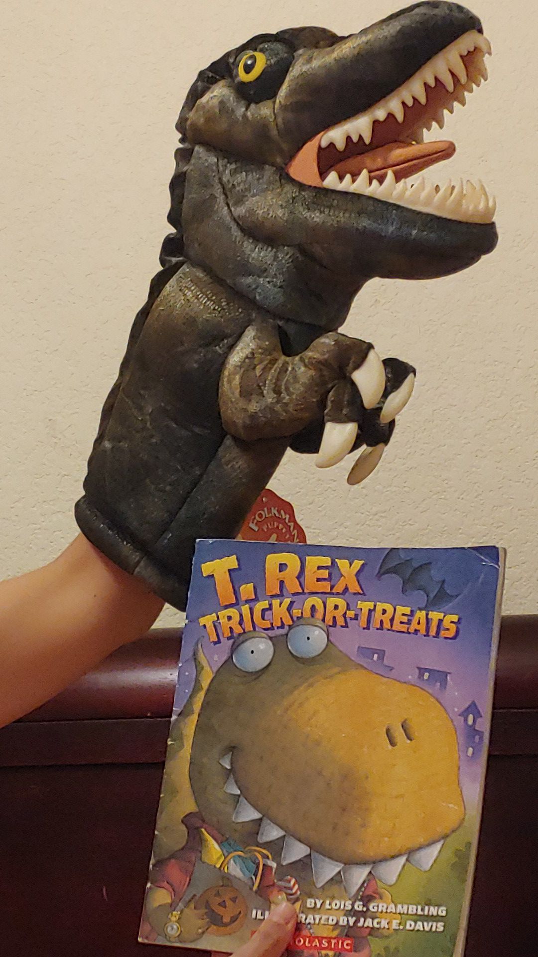 Tyrannosaurus Rex .Puppet and book