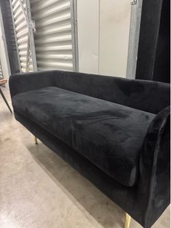 Black and Gold mini couch 52x19x24