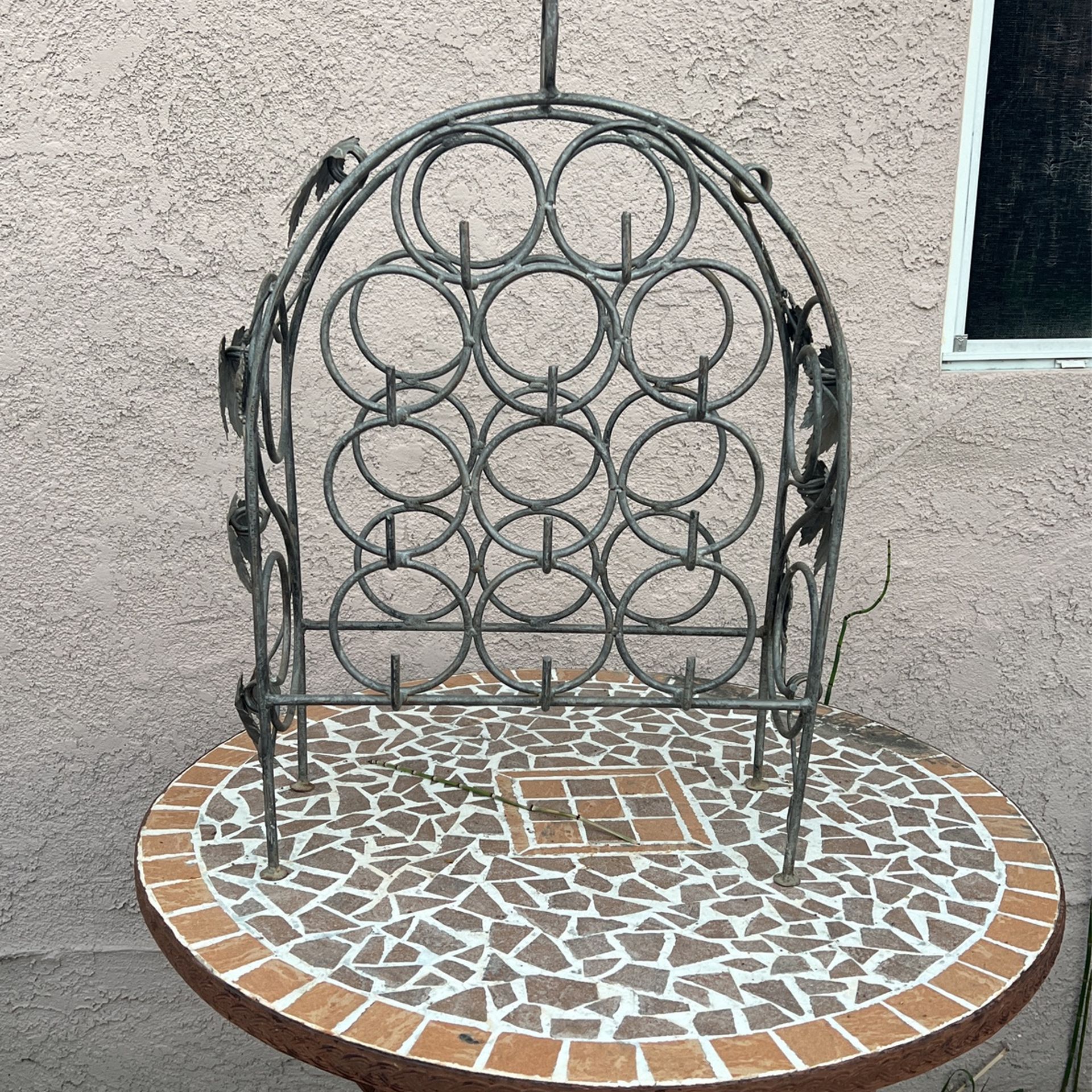 Vintage 11 Wine Holder Rack Welded