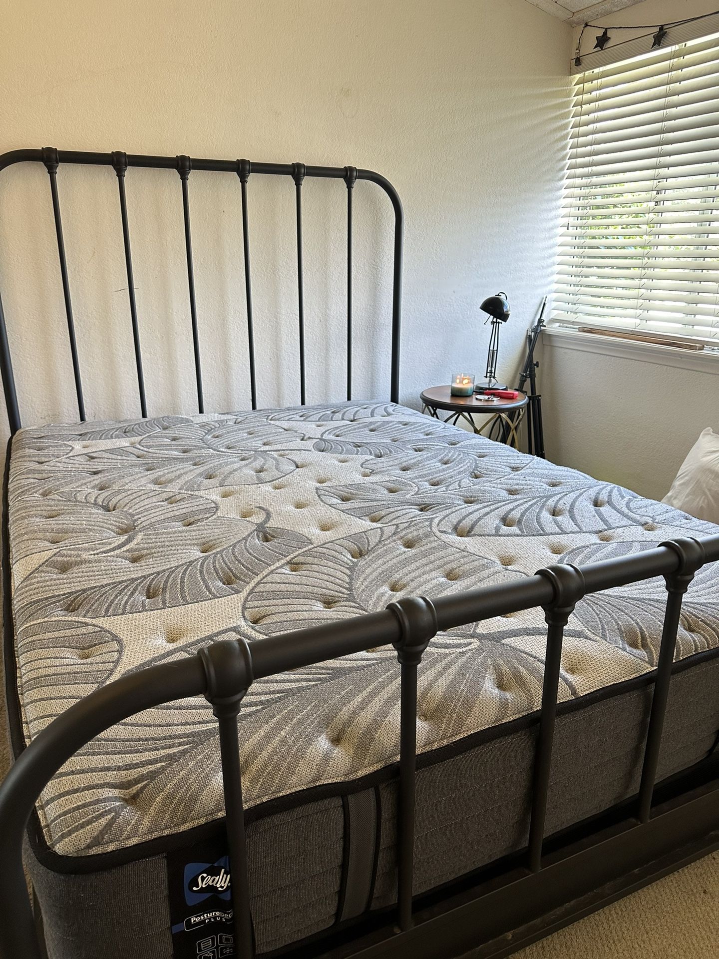 Queen Bed Frame & Mattress 