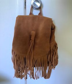 Brand new brown backpack suede girls