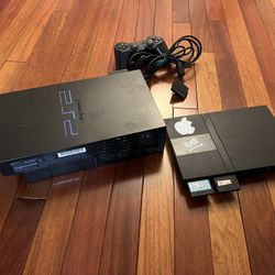 Sony PlayStation 2 BUNDLE PS2 Console Slim Black Bundle SCPH-70001 & SCPH-39001