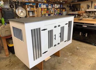 Custom Double Dog Crate Furniture