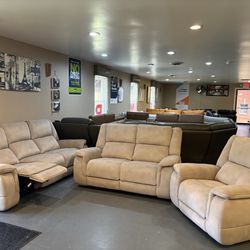New Sofa, Loveseat and Recliner Set