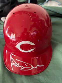 2002 Topps Reserve ADAM DUNN Autographed Mini Helmet w/ sticker cert