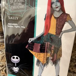 SALLY Child Costume The Nightmare Before Christmas - Size Small 4-6