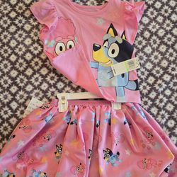 New BLUEY Outfit/ Skirt Sizes 4-5t