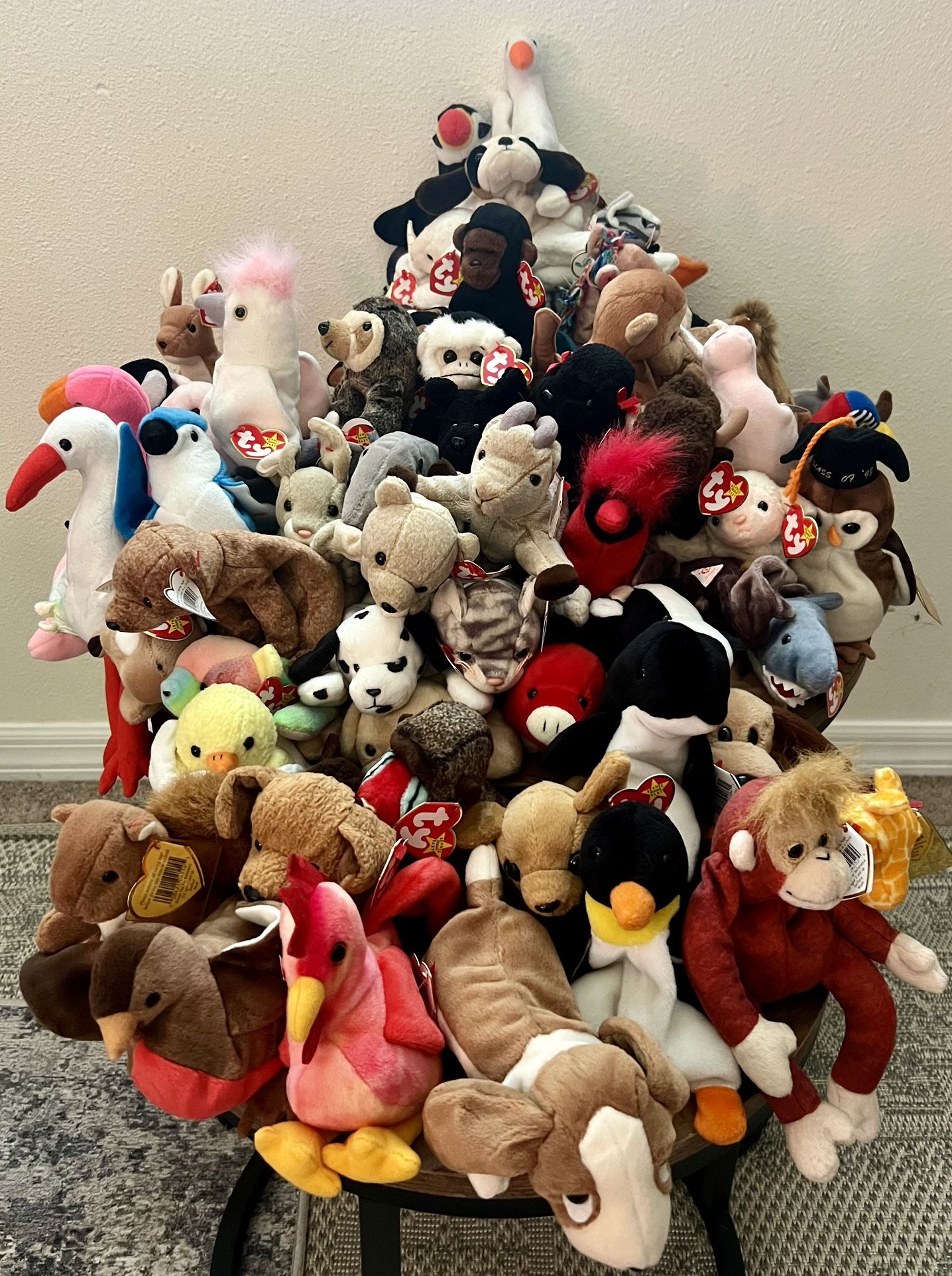 LOT of 83 Vintage Beanie Babies