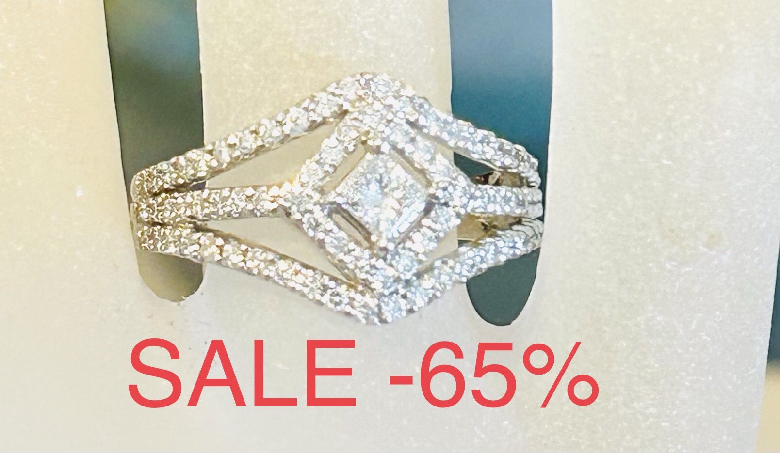 Engagement/ Anniversary/ Fashion Ring NATURAL DIAMONDS 18 K Gold π SALE -65% Appraisal Is From When Gold Was $1500 Now Its $4000