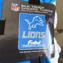 DETROIT LIONS SHERPA BLANKET