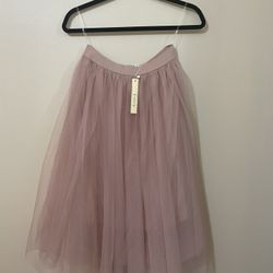 Blush Tulle midi Skirt