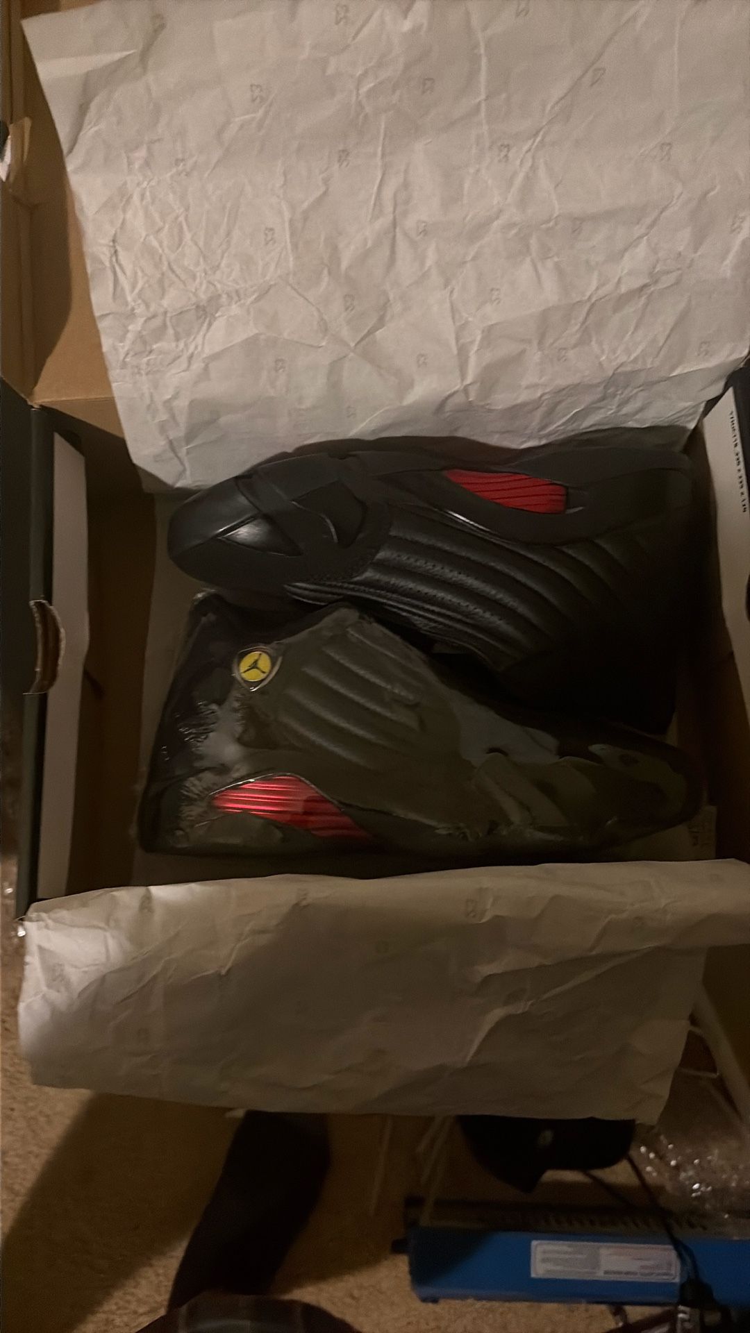Air Jordan 14 Black Varsity Red size 7